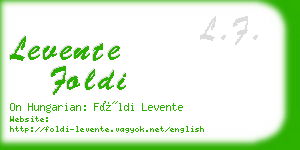 levente foldi business card